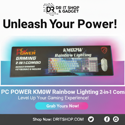 PC Power KM02W Gaming Wired Combo Keyboard+Mouse