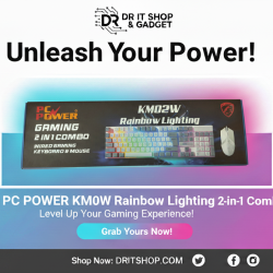 PC Power KM02W Gaming Wired Combo Keyboard+Mouse